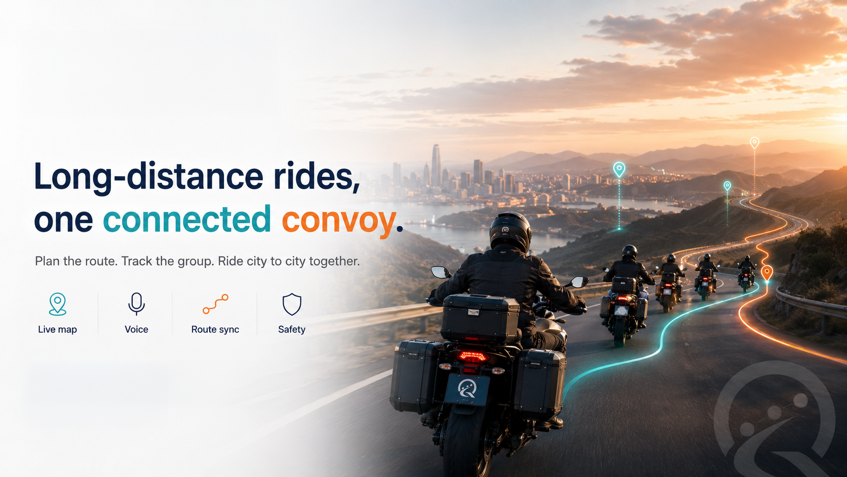 Qonvoi — Long-distance rides, one connected convoy